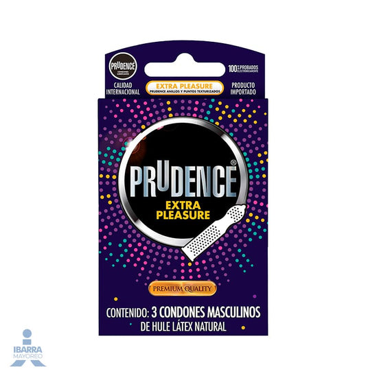 Preservativo Prudence Extra Pleasure 3 pzas.