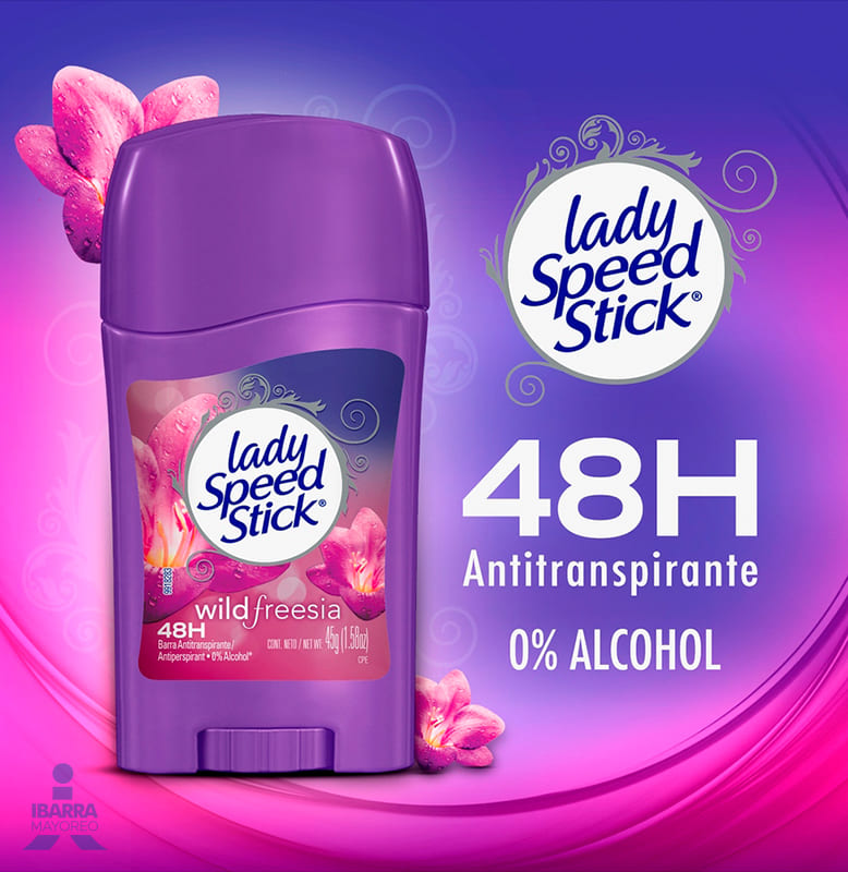 Desodorante Lady Speed Stick Wild Fressia Stick 45 g