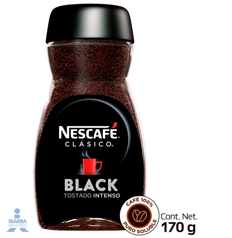 Café soluble Nescafé Clásico Black frasco 170 g