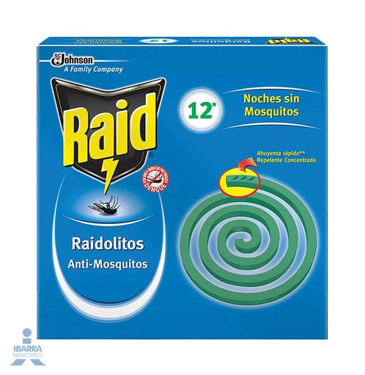 Insecticida Raidolitos Espiral 10 pzas.