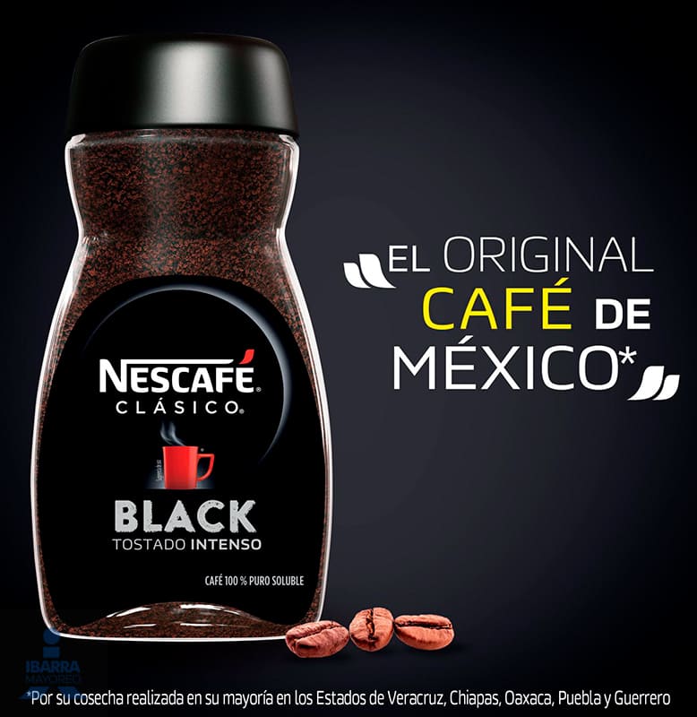 Café soluble Nescafé Clásico Black frasco 170 g