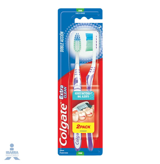 Cepillo Dental Colgate Extra Clean Grande 2x1