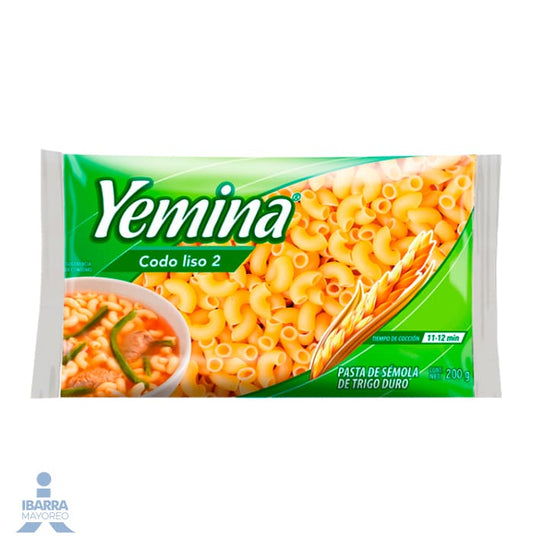 Pasta Yemina Codo Liso no. 2 200 g