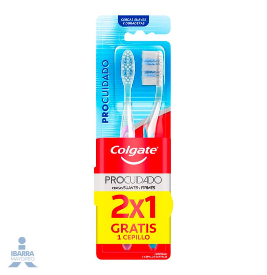 Cepillo Dental Colgate Pro Cuidado 2 pzas.