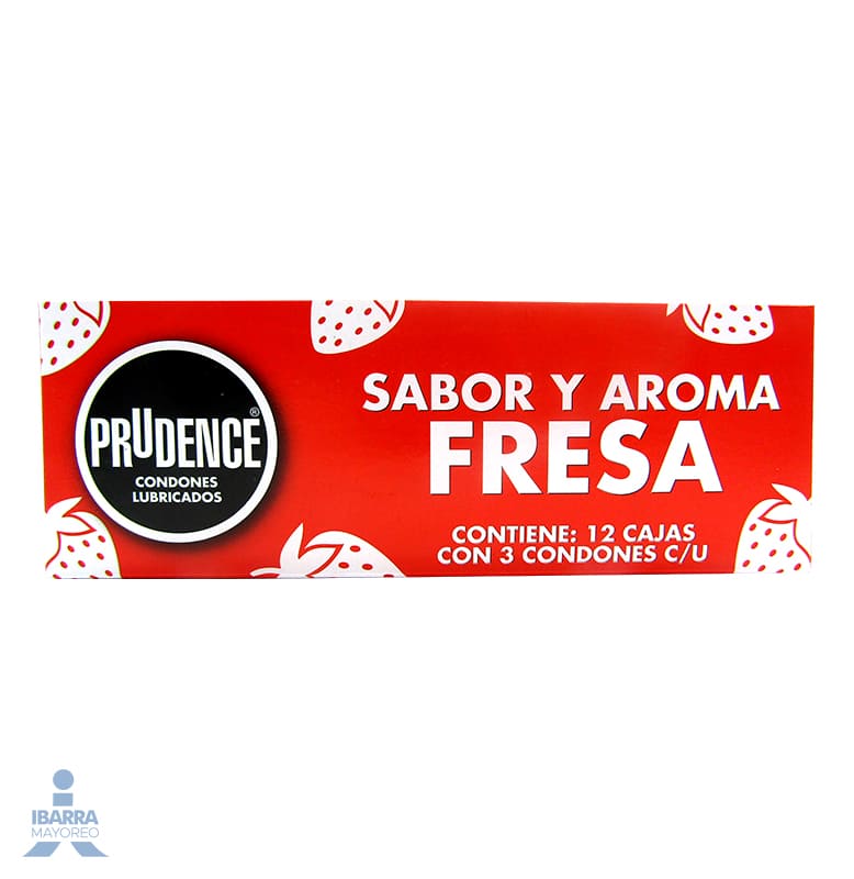 Preservativo Prudence Fresa 3 pzas.