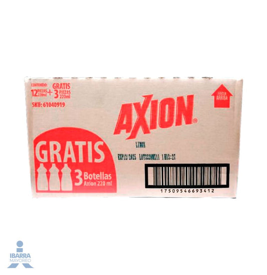 Detergente Axion Limón Líquido 12/220 ml + 3