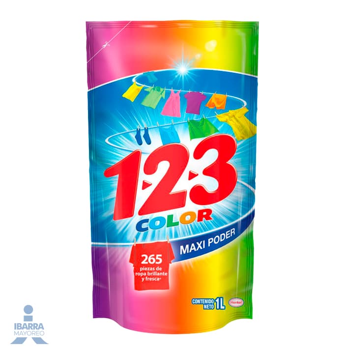 Detergente 123 Color Líquido 1 L
