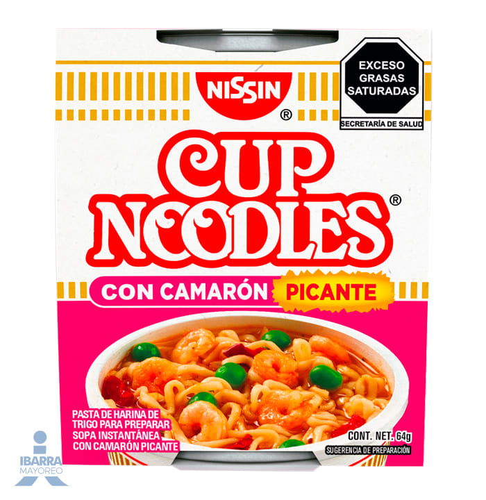 Sopa Nissin Camarón Picante 64 g