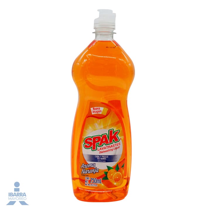 Detergente Spak Naranja Líquido 750 ml