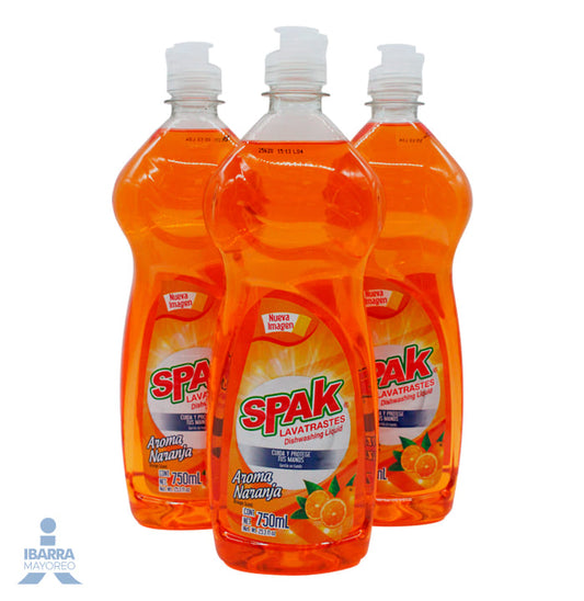 Detergente Spak Naranja Líquido 750 ml