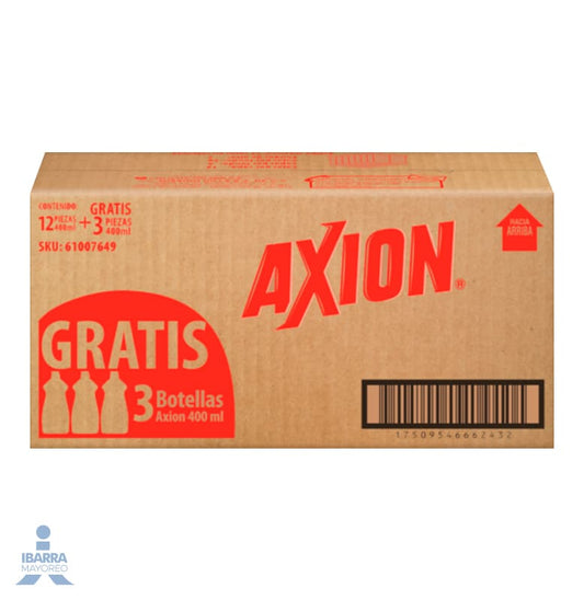 Detergente Axion Limón Líquido 12/400 ml GRATIS 3 Botellas