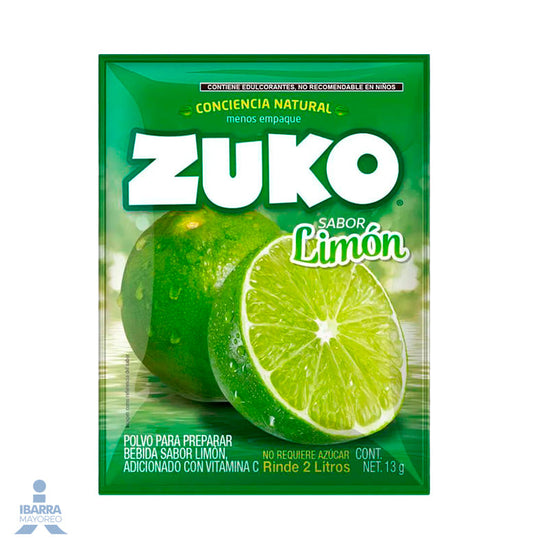 Bebida en Polvo Zuko Sabor Limón 13 g