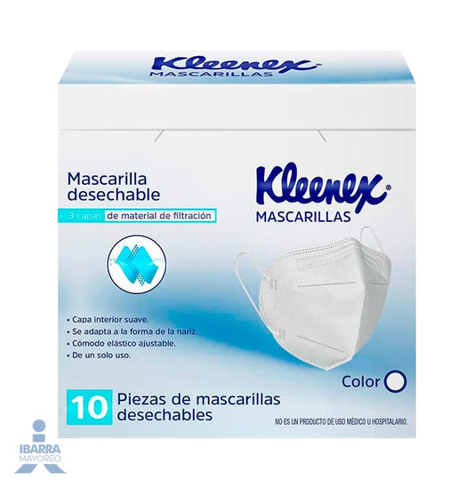 Mascarilla Kleenex Desechable 10 pzas.