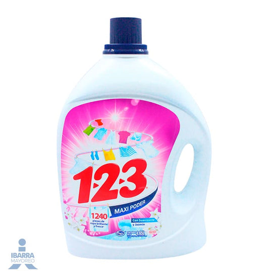 Detergente 123 con Suavizante Líquido 4.65 L