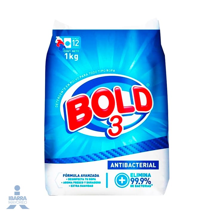 Detergente Bold 3 Antibacterial 1 kg