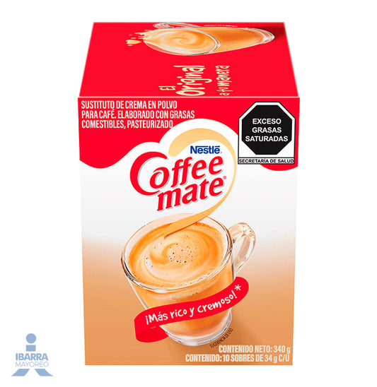 Sustituto de crema para café Coffee Mate polvo original 10 sobres de 34 g