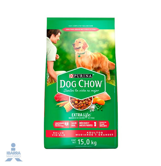 Dog Chow alimento seco perros adultos medianos y grandes 15 kg