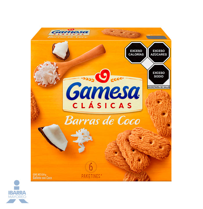 Galletas Gamesa Barra de Coco 634 g