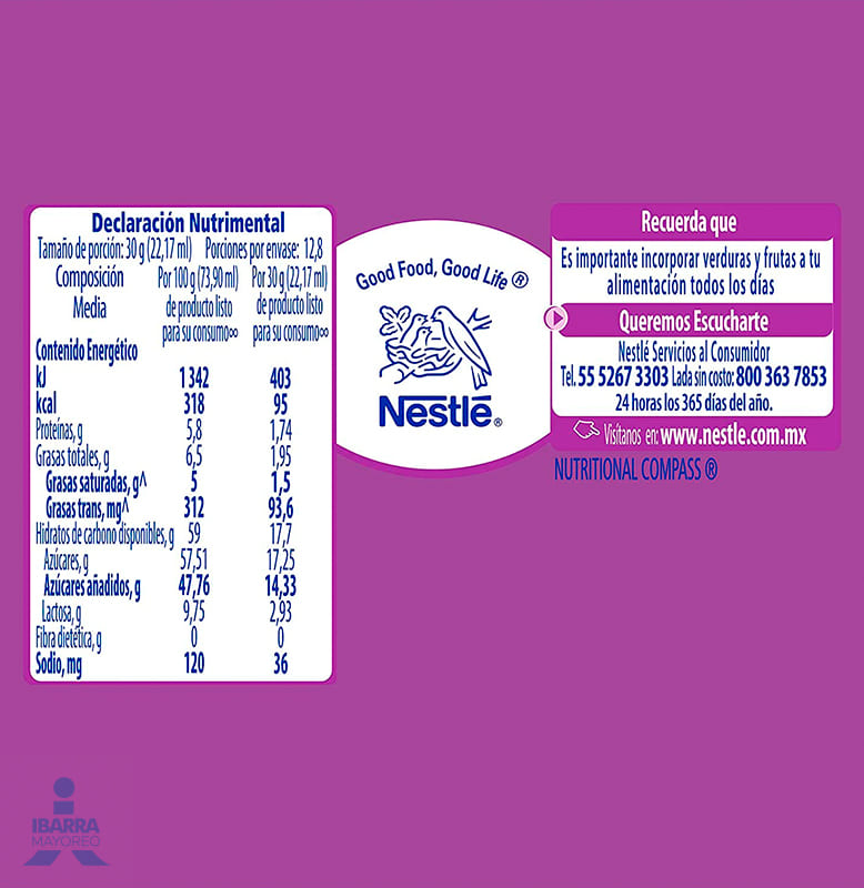Leche Nestlé La Lechera Deslactosada 384 g