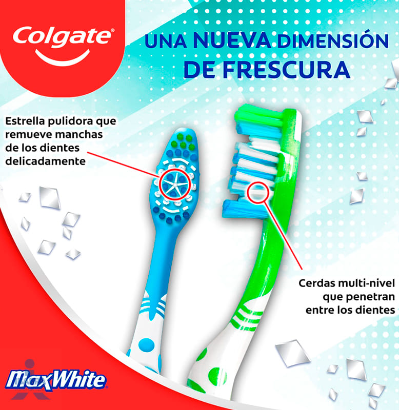 Cepillo Dental Colgate Max White 2 pzas.