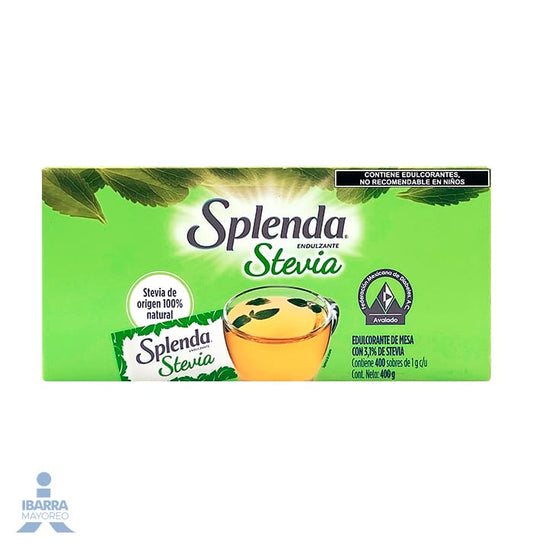 Sustituto de Azúcar Splenda Stevia 400 pzas.