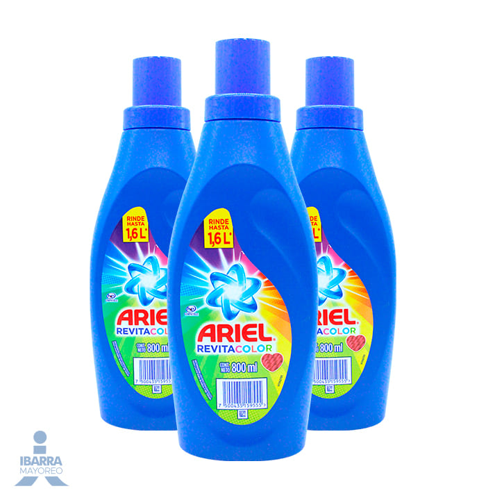 Detergente Ariel Líquido Revitacolor 800 ml