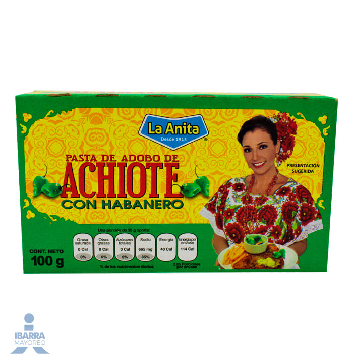 Adobo Achiote La Anita con Chile Habanero 100 g