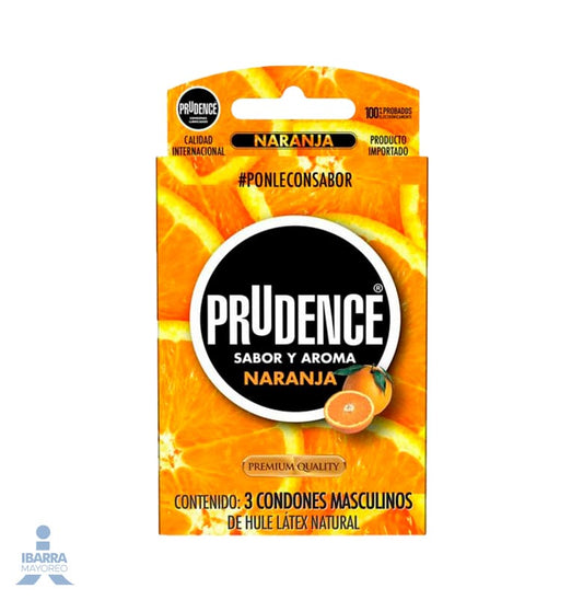 Preservativo Prudence Naranja 3 pzas.