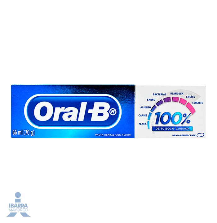 Crema Dental Oral B 100% 66 ml