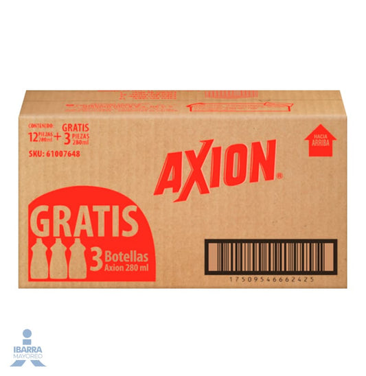 Detergente Axion Limón Líquido 12/280 ml GRATIS 3 Botellas