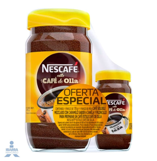 Café Nescafé de Olla 170 g + Olla 46 g