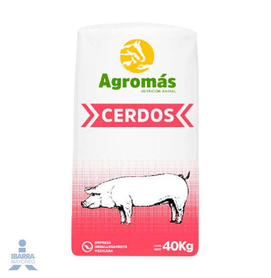 Alimento Agromás Cerdo Crecimiento Pellet 16% 40 kg