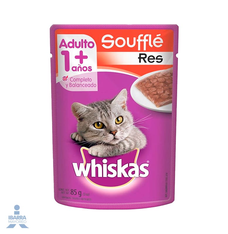 Alimento Whiskas Soufflé Res Adulto 85 g
