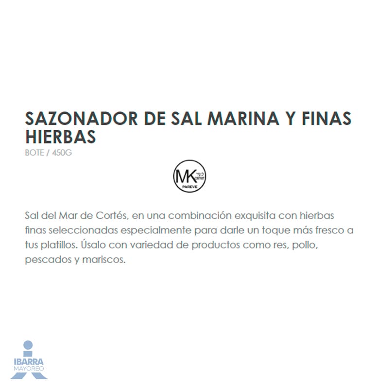 Especia Sal de Mar con Finas Hierbas Pragna 450 g