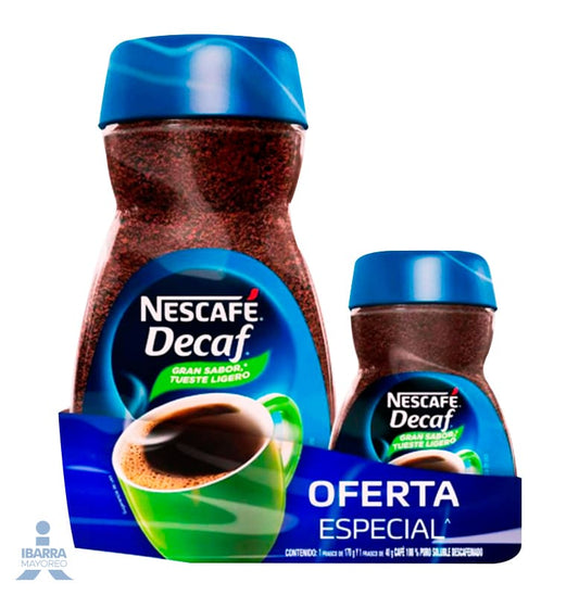Café Nescafé Decaf 170 g + Decaf 40 g