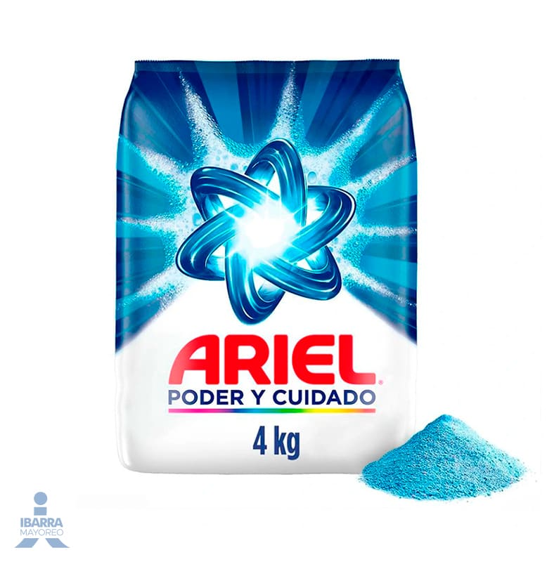 Detergente Ariel Poder y Cuidado 4 kg