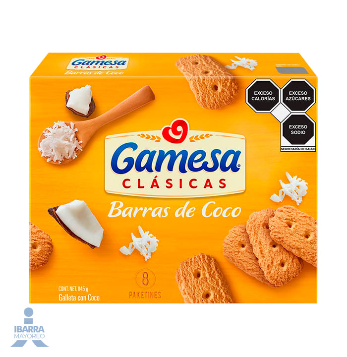 Galletas Gamesa Barra de Coco 845 g