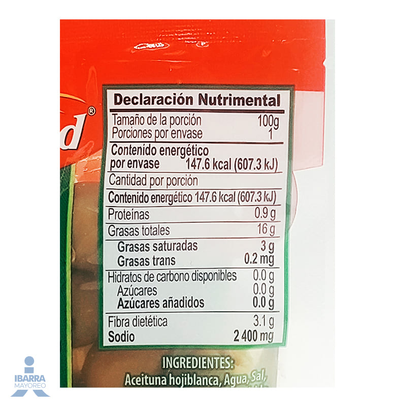 Aceituna Very Good con Hueso Doy Pack 190 g